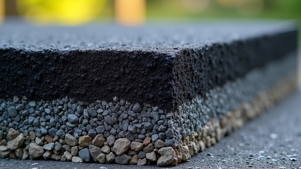 asphalt driveway surface construction layers