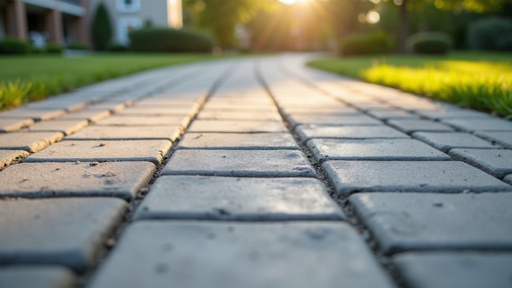 stable compacted restrained graded concrete paving