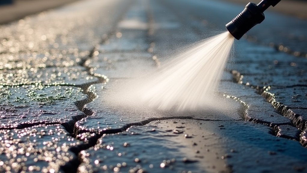 thorough surface cleaning for driveway repairs