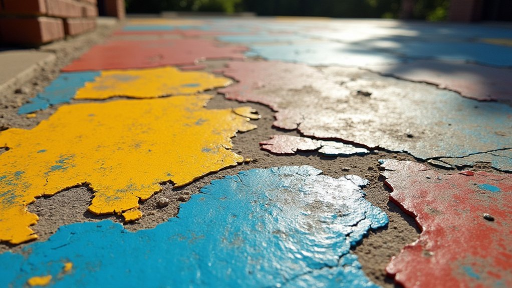 maintained painted concrete driveways require repainting