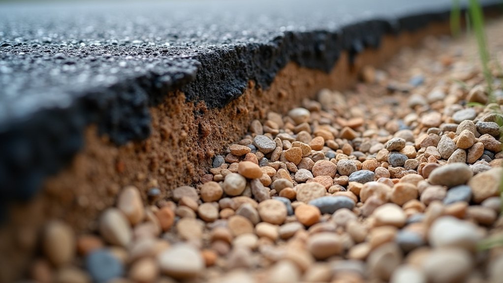 proper gravel base repairs excavated areas