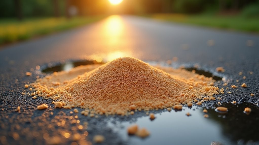 absorb oil spills with kitty litter