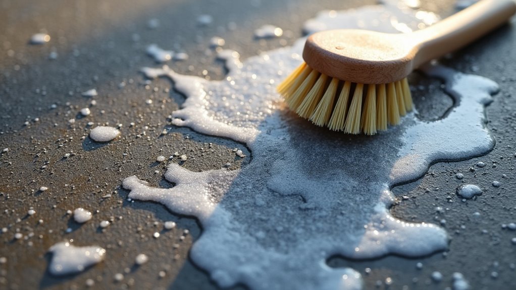 break down oily residue