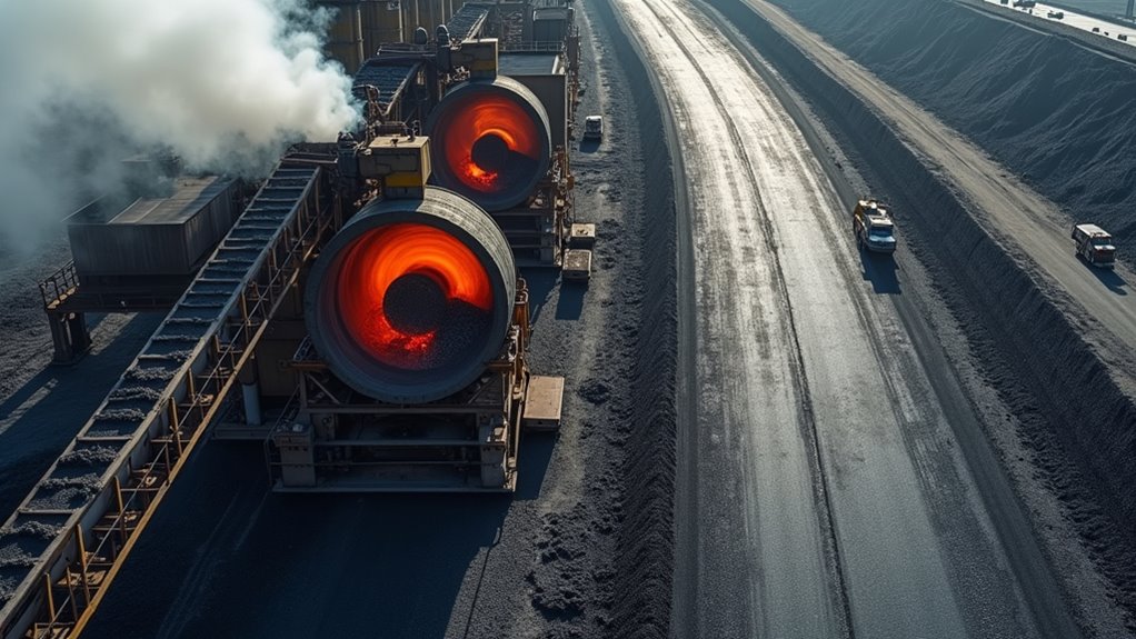 controlled manufacturing precise mixing heated transport compacted placement