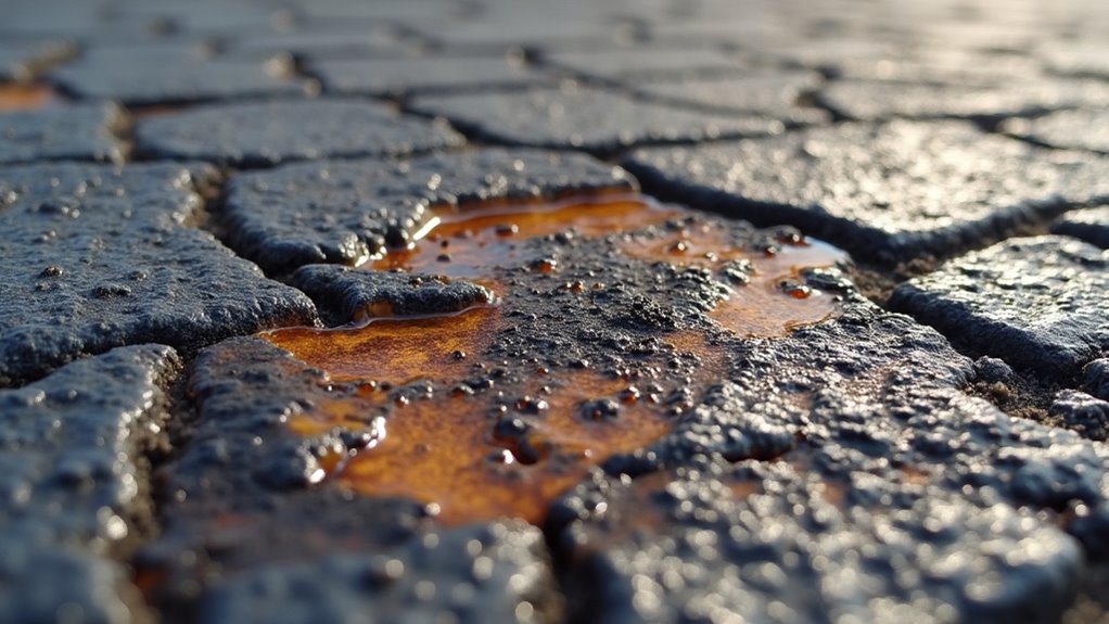 dissolving oil damaged asphalt deterioration repair solutions