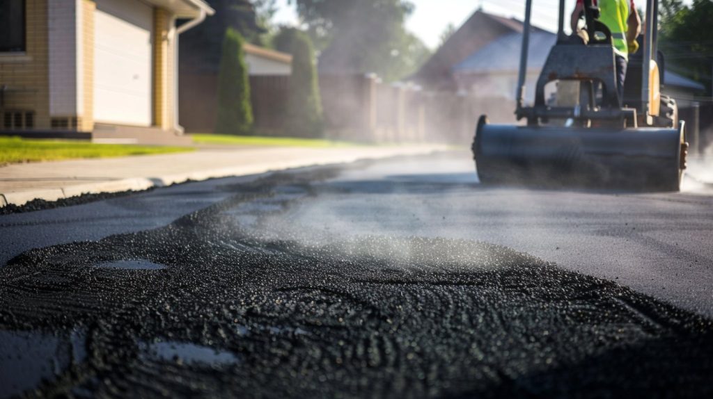 Detailed texture of fresh asphalt installed by Asphalt & Concrete Solutions