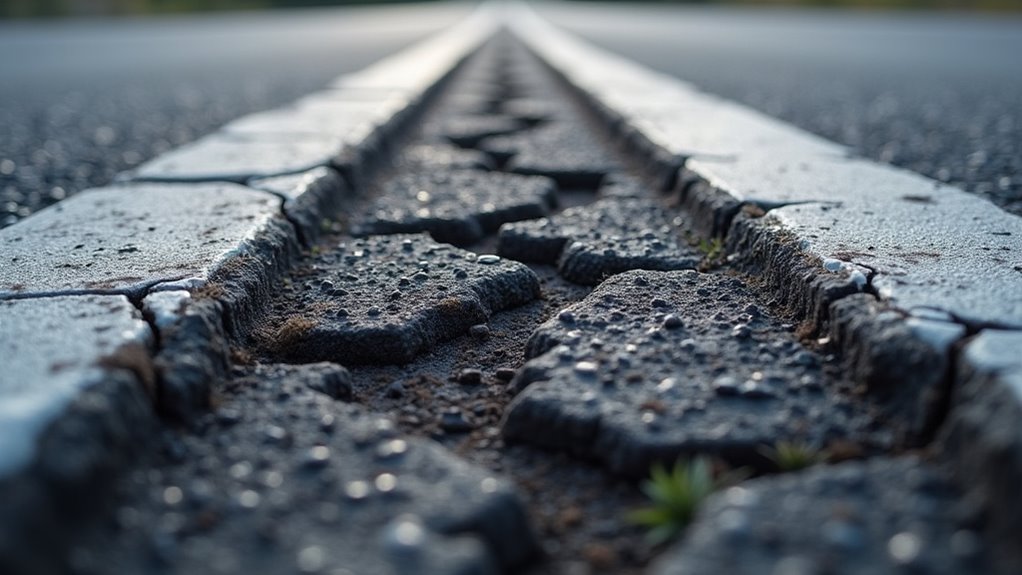 identify asphalt surface structural failures