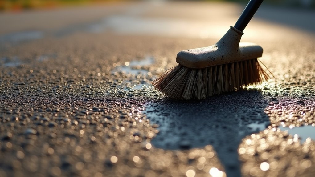 remove old asphalt oil stains