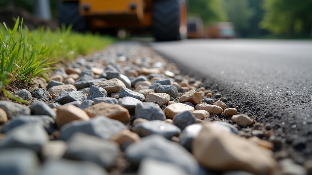 solid sub base crushed stone installation