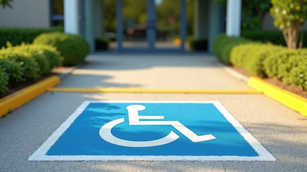 level accessible path to entrance