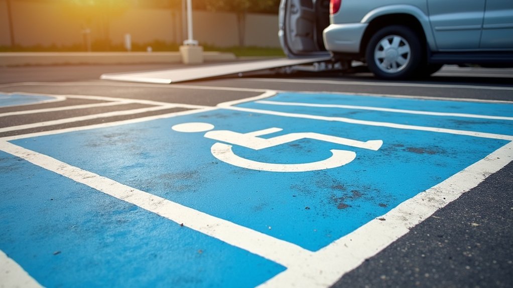 van accessible parking space dimensions