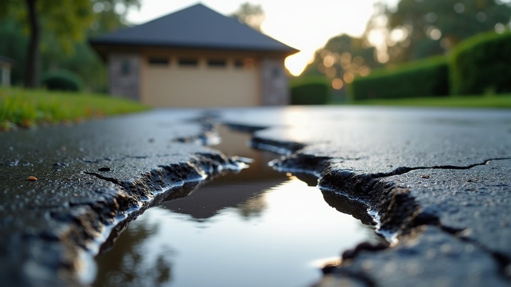 asphalt driveway drainage issues