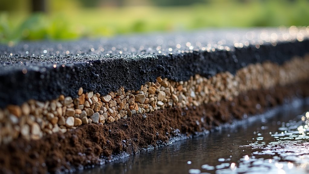 porous asphalt stone base subgrade