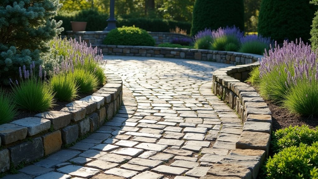 belgian block paving borders patios