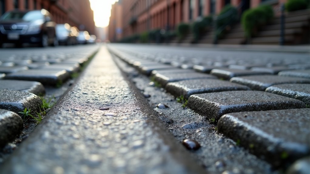durable granite block curb installation