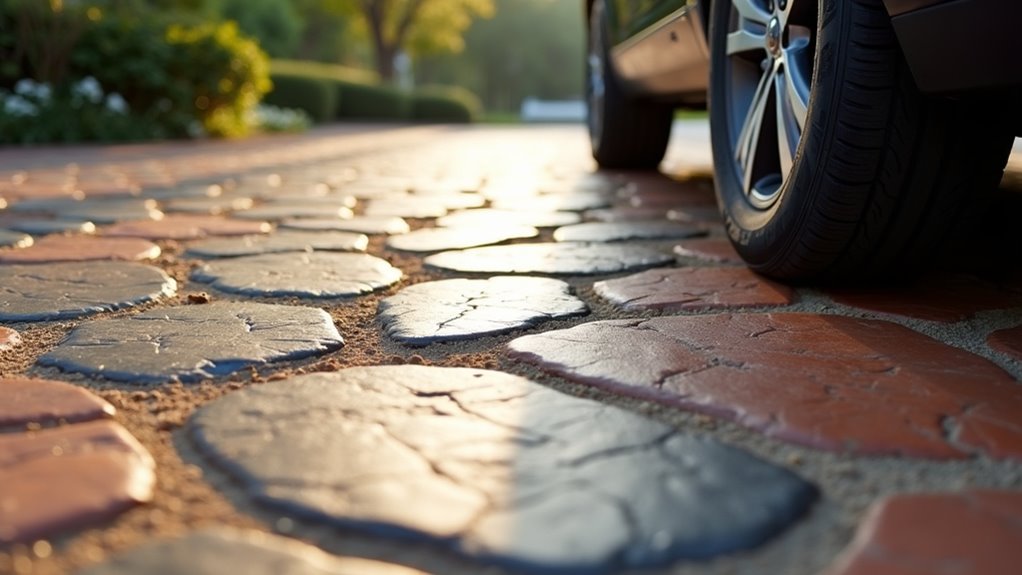 durable stamped concrete for vehicles