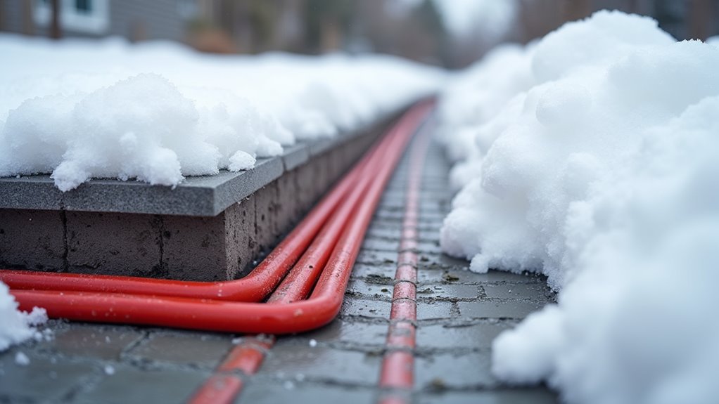 heated driveway melts ice