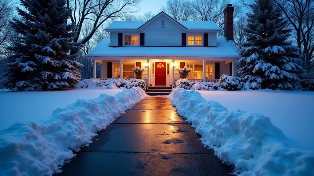 heated driveway snow melting