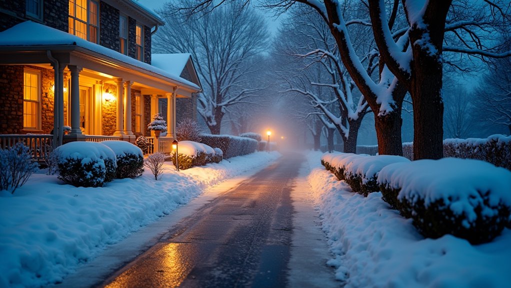 heated driveways in snow