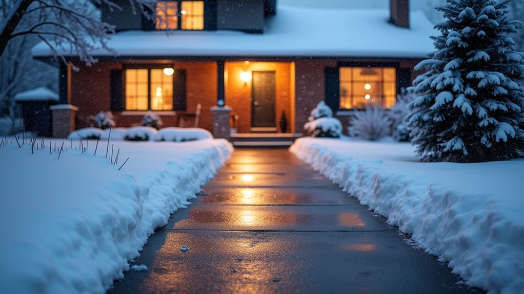 heated driveways melt snow fast