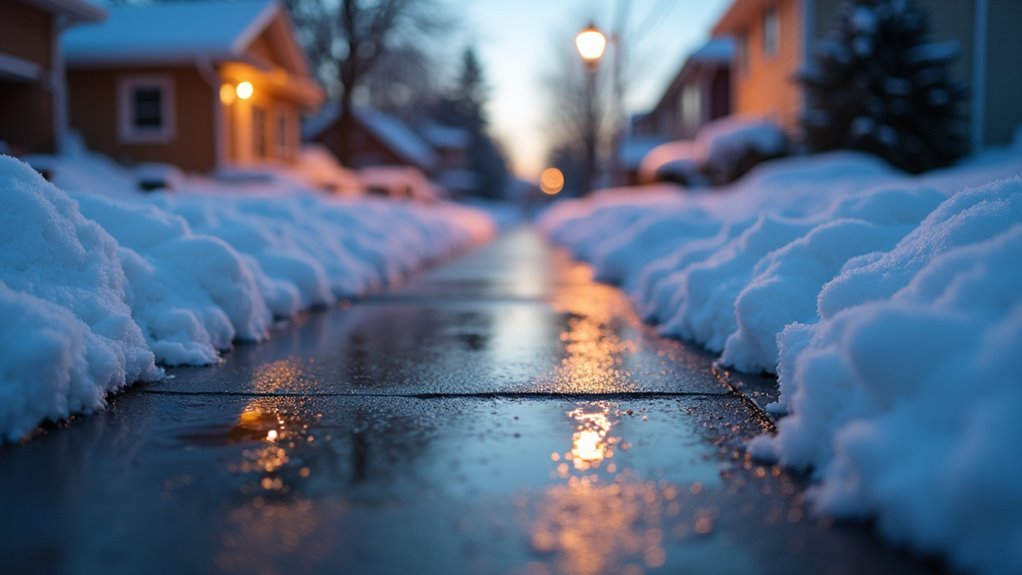 heated sidewalks melting ice