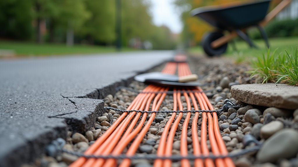new pavement for heated driveway