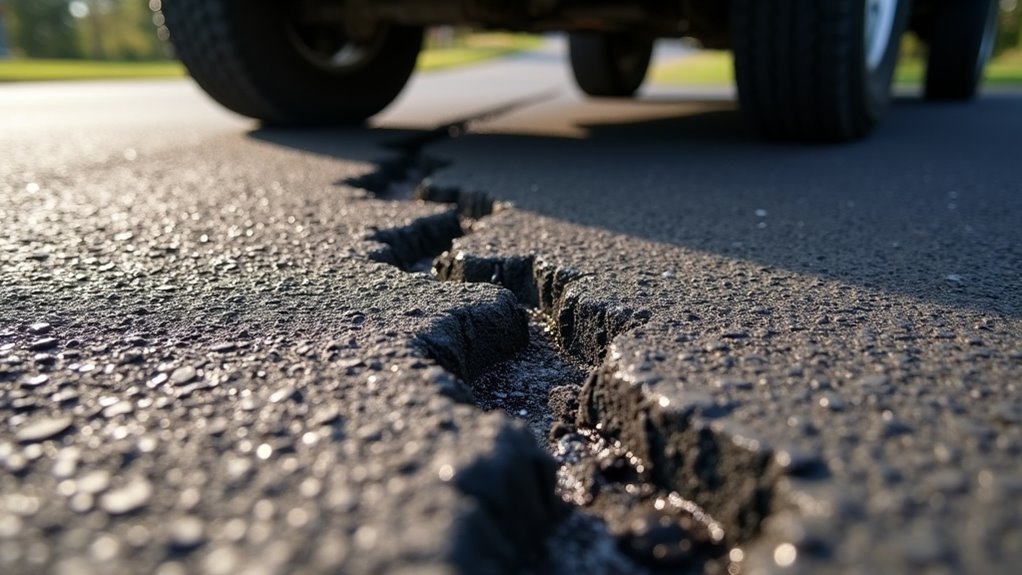 seals 1 inch wide asphalt cracks