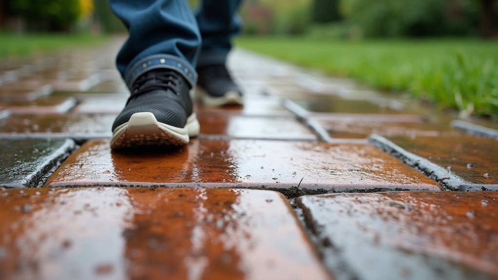 stamped concrete can be slippery