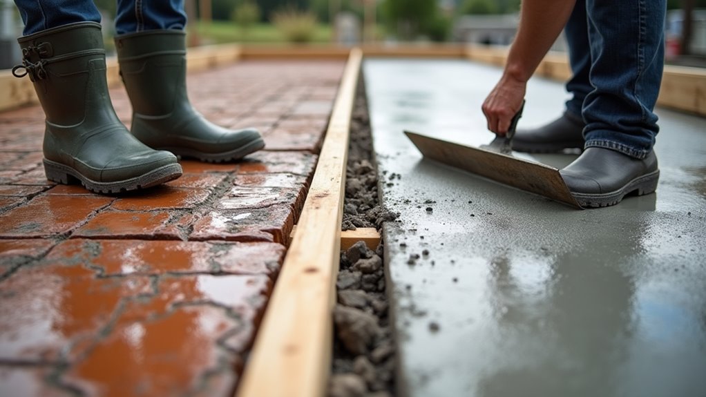 stamped concrete coloring and stamping