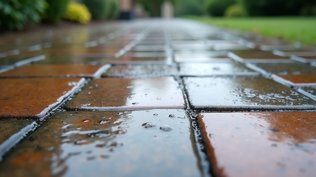 wet sealer slippery surface